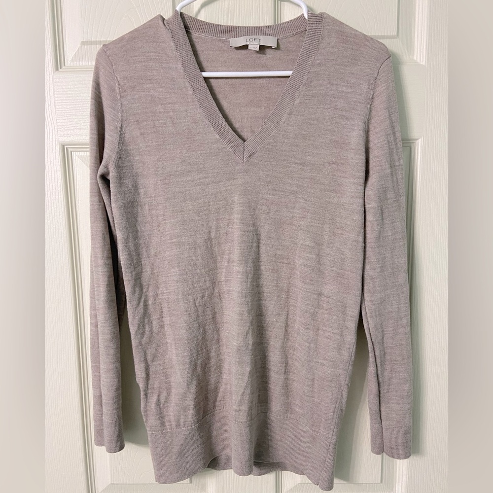 Taupe light brown sweater